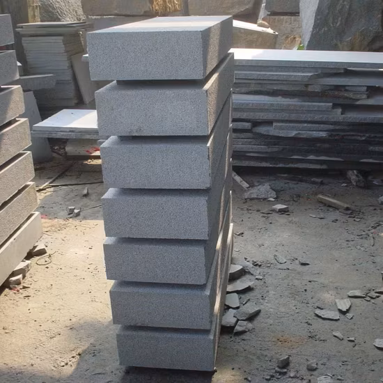 Đá granite tự nhiên màu xám, với công nghệ đánh lửa và đánh bóng, có thể tùy chỉnh
