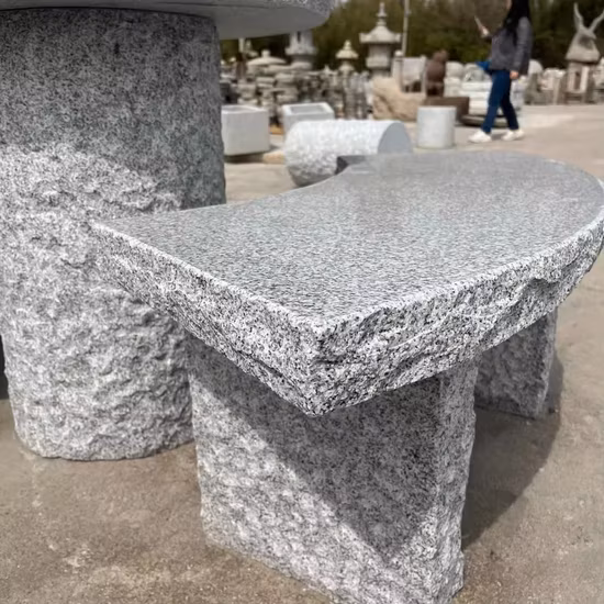 Bàn tròn chạm khắc tay từ đá granit