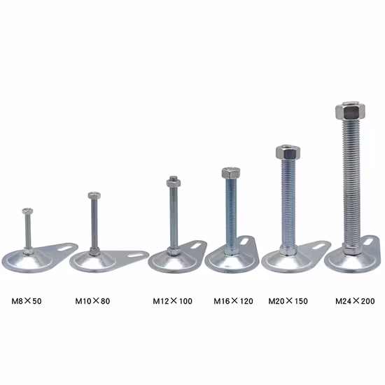 Chân điều chỉnh sử dụng kẽm mạ chất lượng cao từ Trung Quốc, size sừng 80n M20*150#7313
