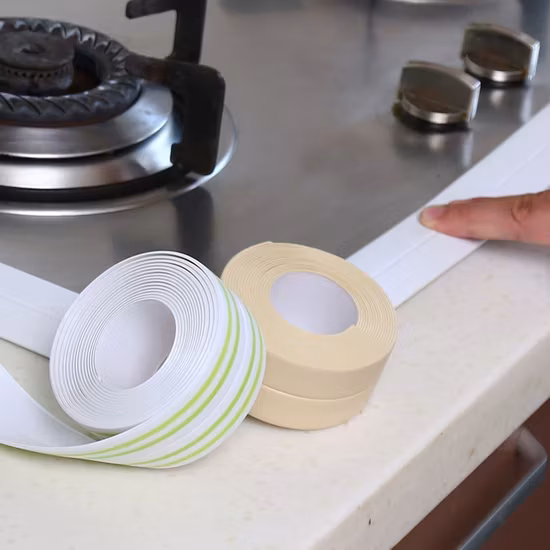 Băng keo dán linh hoạt 1/2 rộng phạm vi sử dụng trát keo cho bồn tắm, chậu rửa, mặt bàn và sàn nhà
