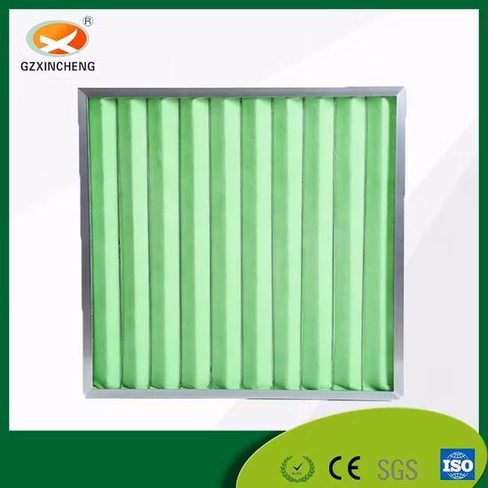 Bộ lọc không khí hiệu suất chính panel pleated với lưới kim loại