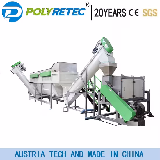 Máy tái chế chai nhựa HDPE/PP/PE 300kg-2000kg/h hoạt động tự động, đạt chuẩn CE