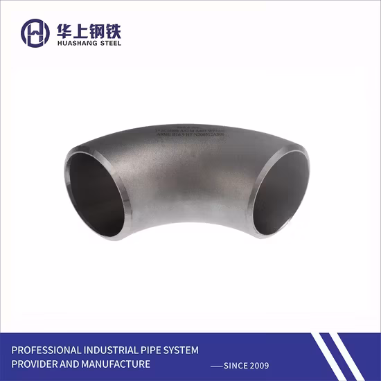 Phụ kiện hàn mặt bích SUS304 316 không gỉ Bw Lr 90 độ Sch10 Sch40 - Khớp nối không hàn cho ống không gỉ