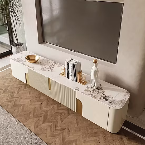 Nova - Bàn đứng tivi mặt đá thiết kế đơn giản, phù hợp cho phòng khách và nội thất phòng ngồi