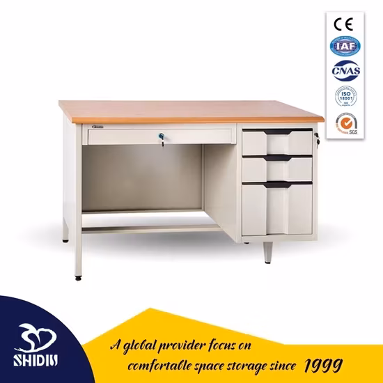 Bàn làm việc văn phòng chất liệu kim loại MDF, bàn máy tính văn phòng đa dụng