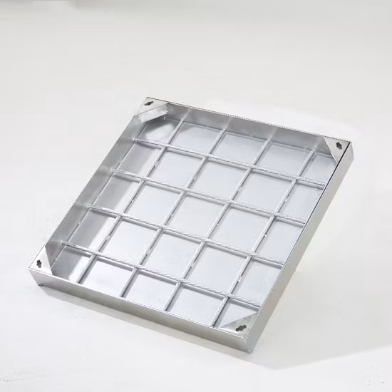 Nắp hố ga và khung thép không gỉ chịu lực, nắp bể phốt vuông có đế, nắp bể nước thải chất lượng cao