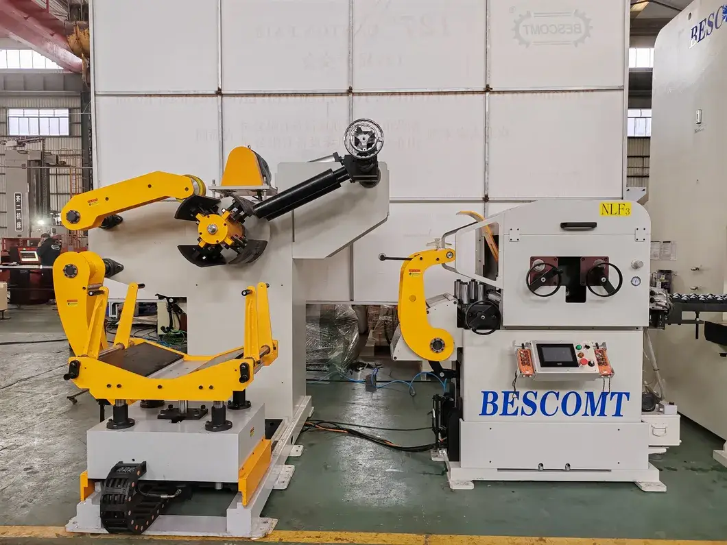 Máy cấp liệu servo cuộn thép Nc, máy tháo cuộn, máy duỗi thẳng với cấu hình cao cho tấm kim loại từ Bescomt - Sản phẩm cho ngành công nghiệp hình ảnh 18-description