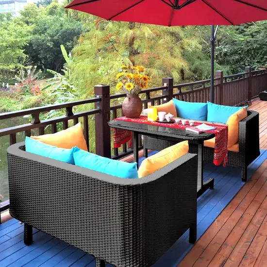 Bộ ghế ngồi ngoại thất cho người với đệm và bàn bistro: Sự lựa chọn hoàn hảo cho không gian ngoại thất