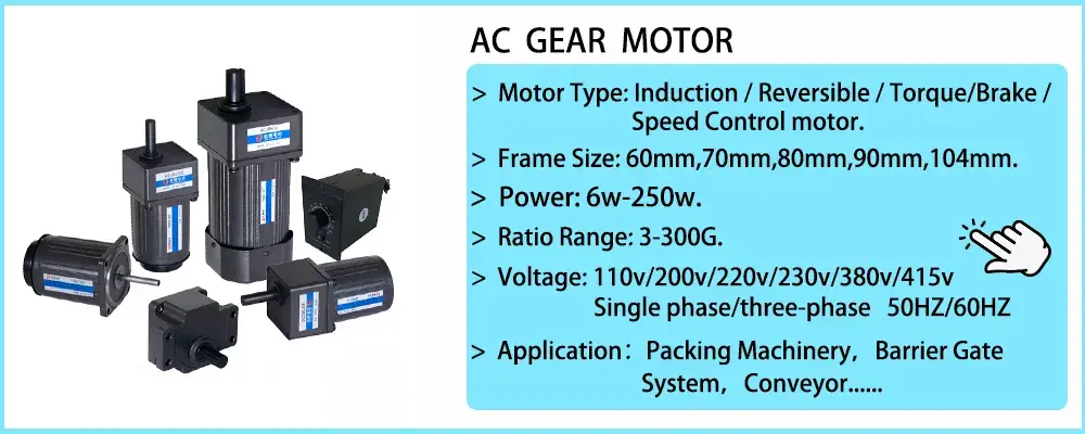 Động cơ AC hộp số một pha ba pha có thể điều chỉnh tốc độ 60W 90mm cho máy trộn nồi hơi hình ảnh 15-description
