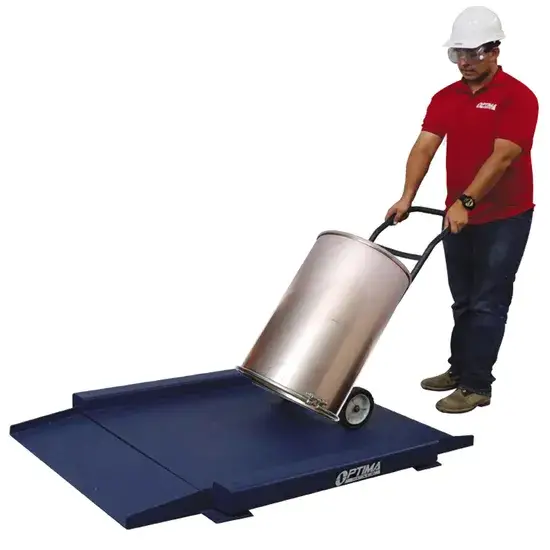 Cân sàn nền thấp 40mm với ramp thuận tiện cho việc nạp hàng