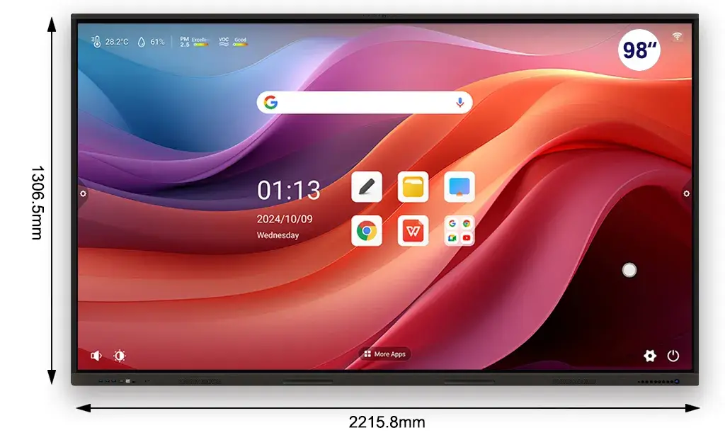 4K Bảng Miboard lớn Ifp98 V13 - Màn hình phẳng tương tác đa chức năng, Bảng trắng LCD đen từ Trung Quốc hình ảnh 33-description