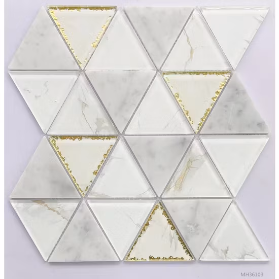Gạch mosaic thủy tinh hình tam giác: Sự lựa chọn hoàn hảo cho bếp, phòng tắm và hồ bơi