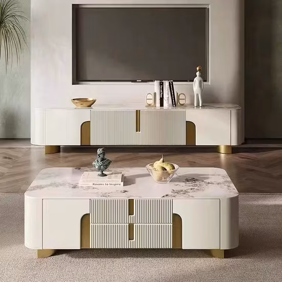Nova - Bàn đứng tivi mặt đá thiết kế đơn giản, phù hợp cho phòng khách và nội thất phòng ngồi