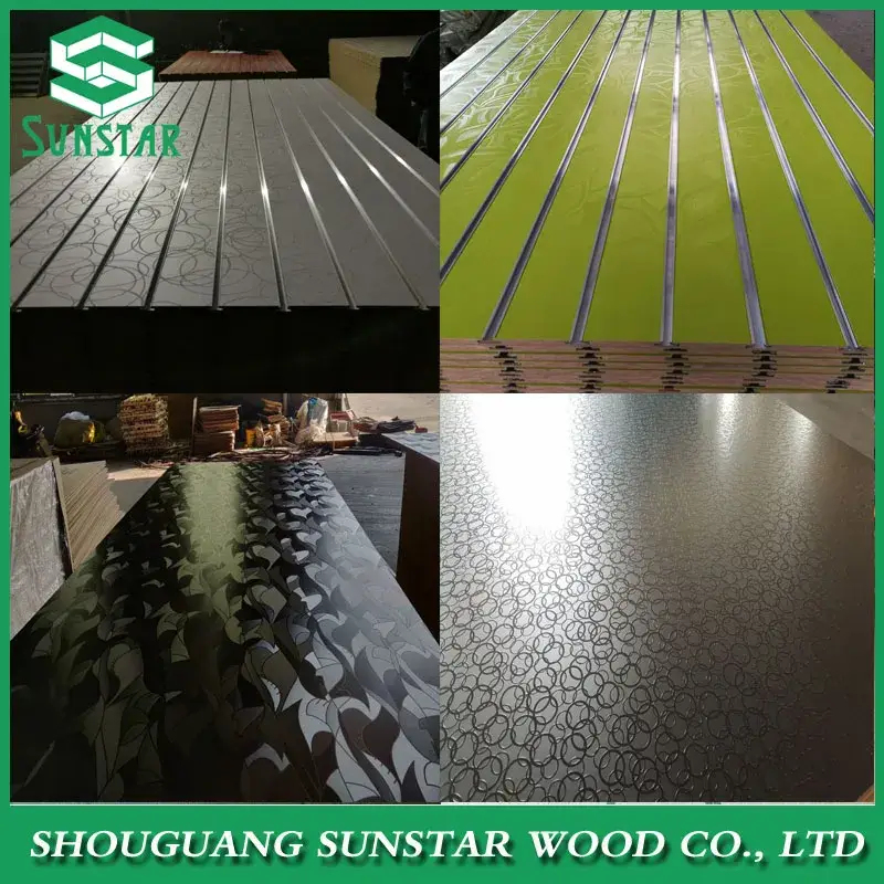 Bảng MDF Slatwall Sử Dụng Melamine cho Trưng Bày Sản Phẩm