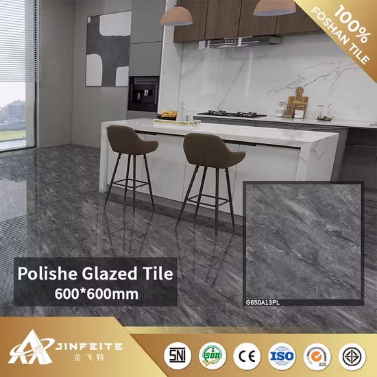 Gạch đá cẩm thạch trắng Carrara 600*600mm, Thiết kế mới từ Nhà máy chất lượng Foshan, Giá bán sỉ