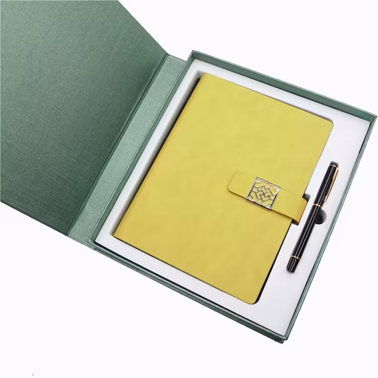 Sổ tay tổ chức gỗ được làm theo yêu cầu từ nhà sản xuất với nam châm tích hợp