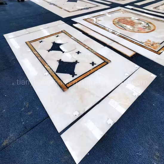 Phù điêu tường TV đá cẩm thạch inlay hiện đại, mặt đá onyx trắng tinh khiết - lựa chọn trang trí tường độc đáo
