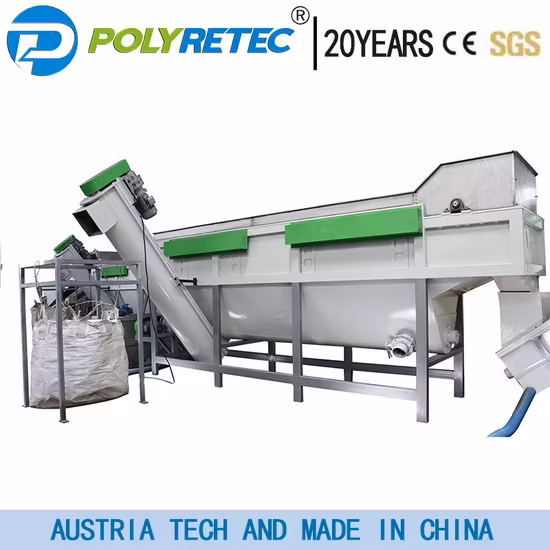 Máy tái chế chai nhựa HDPE/PP/PE 300kg-2000kg/h hoạt động tự động, đạt chuẩn CE