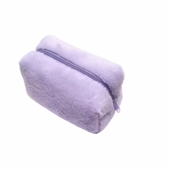 Túi đựng mỹ phẩm du lịch tùy chỉnh từ nhung mềm mại dành cho phụ nữ, có khóa kéo tiện lợi