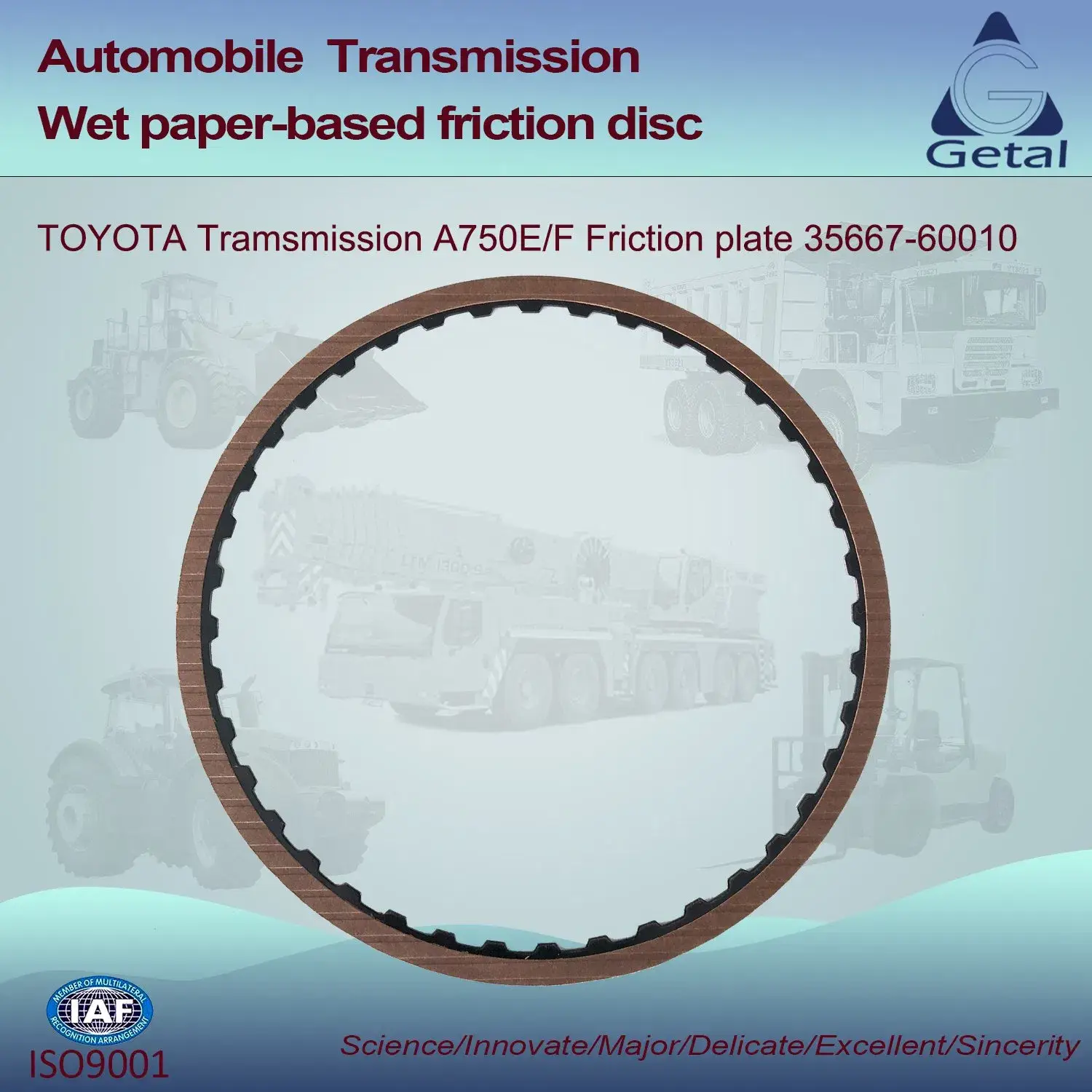 Phụ tùng ô tô Toyota Hộp số A750e/F 5 Tốc độ Rwd - Đĩa ly hợp phù hợp cho xe từ năm 2003 trở đi
