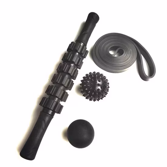 Combo thiết bị thể dục 5 trong 1 với dây kháng lực và con lăn yoga đi kèm