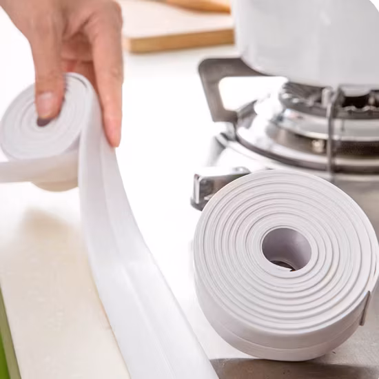 Băng keo dán linh hoạt 1/2 rộng phạm vi sử dụng trát keo cho bồn tắm, chậu rửa, mặt bàn và sàn nhà