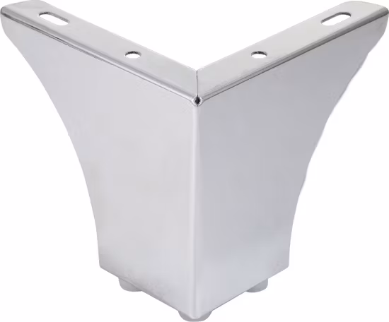 Bàn góc nội thất cổ điển từ sắt và chrome, phù hợp với ghế sofa