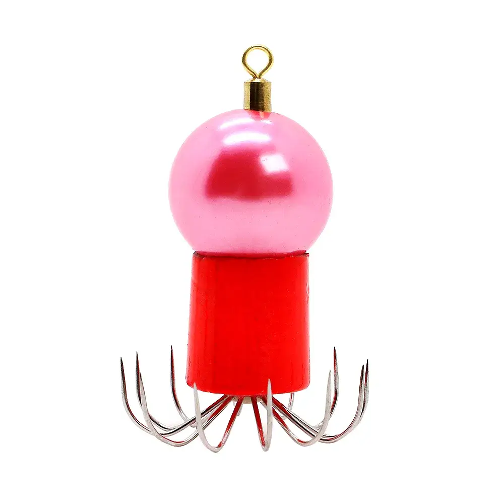 Bộ 6 viên Bóng Bạch Tuộc Mồi Mực 50g - Sản Phẩm Đóng Gói Hộp Tròn, Dạng Móc Mềm