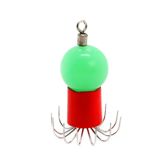 Bộ 6 viên Bóng Bạch Tuộc Mồi Mực 50g - Sản Phẩm Đóng Gói Hộp Tròn, Dạng Móc Mềm