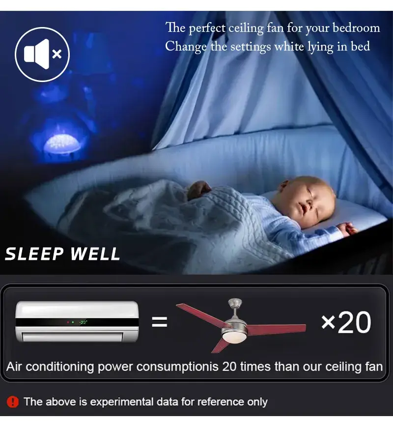 52 Quạt trần cổ điển 5 cánh có đèn LED và điều khiển từ xa cho không gian nội thất hình ảnh 18-description
