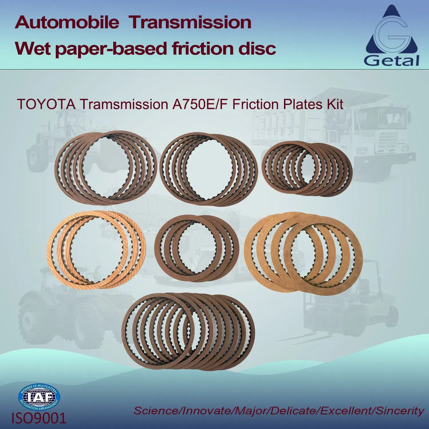 Phụ tùng ô tô Toyota Hộp số A750e/F 5 Tốc độ Rwd - Đĩa ly hợp phù hợp cho xe từ năm 2003 trở đi