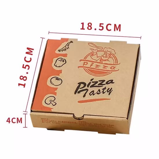 Hộp pizza in logo theo yêu cầu, thiết kế hình chữ nhật, an toàn với môi trường, hộp pizza đựng để mang về