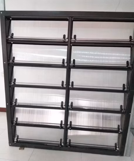 Cửa chớp thông gió đầu vào nhà nuôi gia cầm - Sử dụng khung PVC và tấm nhựa chống nắng