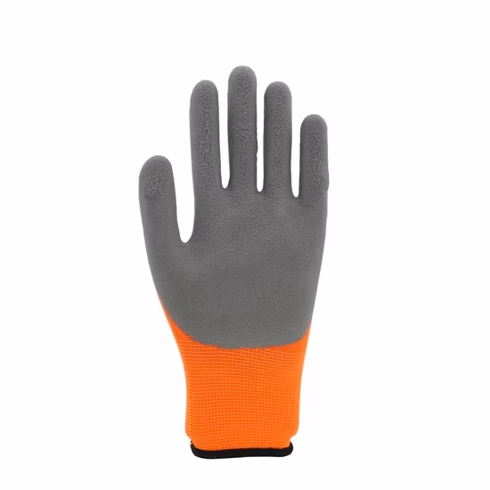Găng tay bảo hộ được làm từ polyester lót thoáng khí, chống mài mòn với phủ latex xếp ly