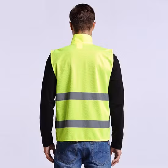 Áo phản quang có cổ đứng và zip - Bảo vệ an toàn khi di chuyển