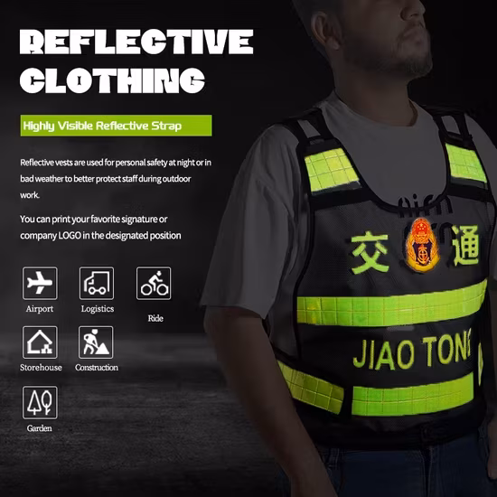 Áo lưới phản quang tùy chỉnh chất lượng cao dành cho nam và nữ với độ sáng tối đa