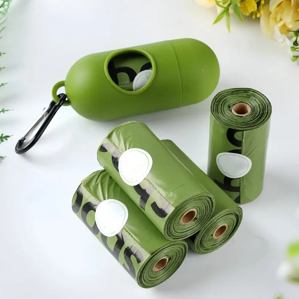 Túi tái chế đựng phân chó, chất liệu HDPE LDPE tùy chỉnh, cuộn thay thế, chống tràn