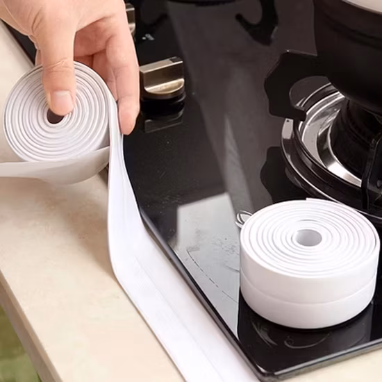 Băng keo dán linh hoạt 1/2 rộng phạm vi sử dụng trát keo cho bồn tắm, chậu rửa, mặt bàn và sàn nhà