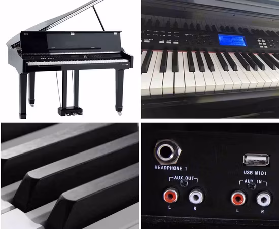 Đàn Piano Kỹ Thuật Số Gd100: Bàn Phím Cổ Điển, Màu Đỏ Bóng, 88 Phím