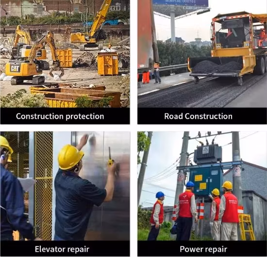 Rào chắn đường và cột chắn bằng nhựa, nón an toàn và các loại rào chắn hiệu quả