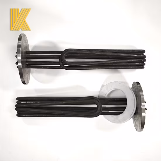 Bộ phận gia nhiệt ống nước điện công nghiệp 15kw với thiết kế mặt bích tiện lợi