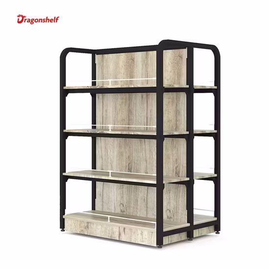 Đỡ trưng bày mỹ phẩm chất lượng cao từ thép và gỗ