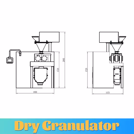 Máy sấy và granulator cho việc sản xuất bột khô dược phẩm và thực phẩm từ vật liệu thép không gỉ
