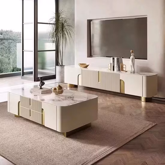 Nova - Bàn đứng tivi mặt đá thiết kế đơn giản, phù hợp cho phòng khách và nội thất phòng ngồi