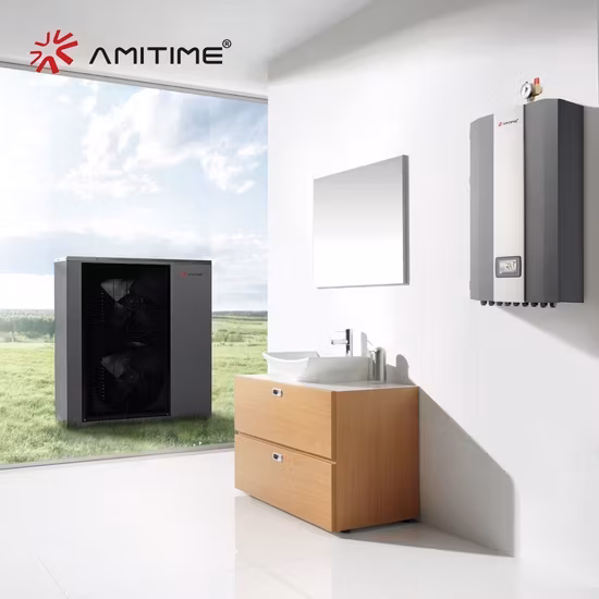 Bơm nhiệt Mitsubishi Amitime với chất lượng ISO9001, đóng gói bằng hộp carton và pallet gỗ