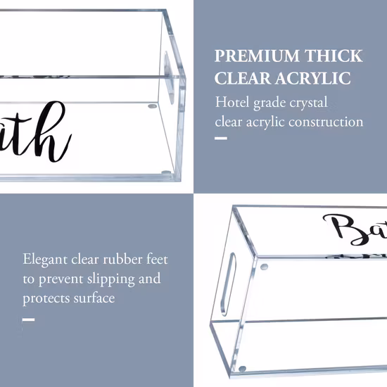Khay đựng dụng cụ phòng tắm và đồ dùng nhà hàng bằng chất liệu Acrylic