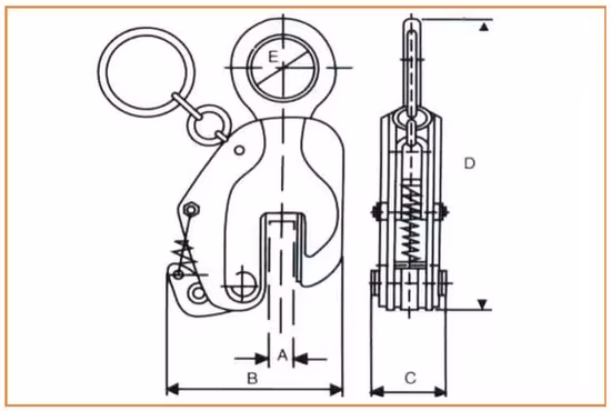 Kẹp nâng thẳng đứng Cdh chất lượng cao từ nhà máy, an toàn và đáng tin cậy