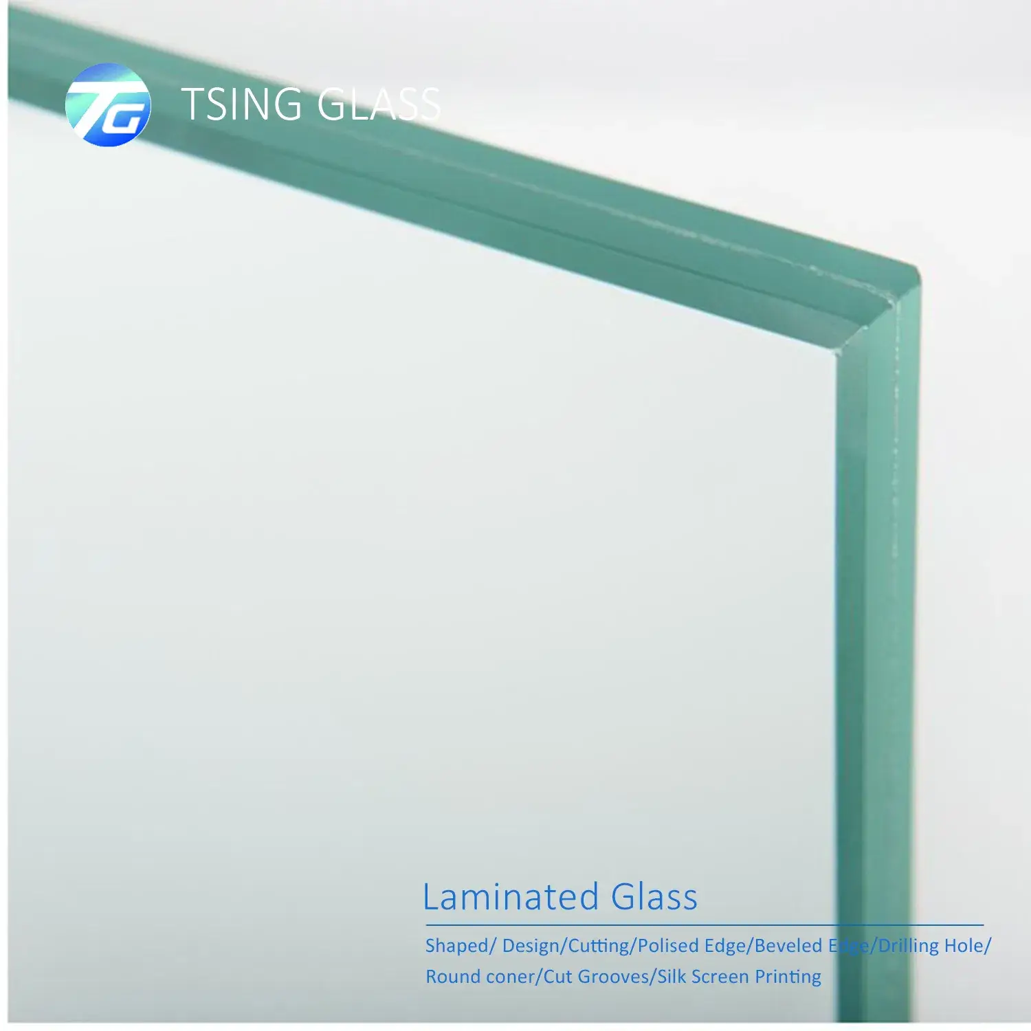Kính an toàn trong suốt 6.38mm cho phòng tắm, rèm tường, lan can và hàng rào