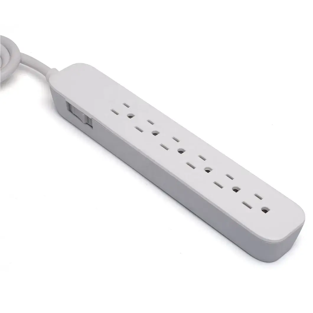 Bảo vệ quá tải 6-Outlet, 800 Joules, Dây nối 10 feet - Lựa chọn màu đen hoặc trắng hình ảnh 10-description