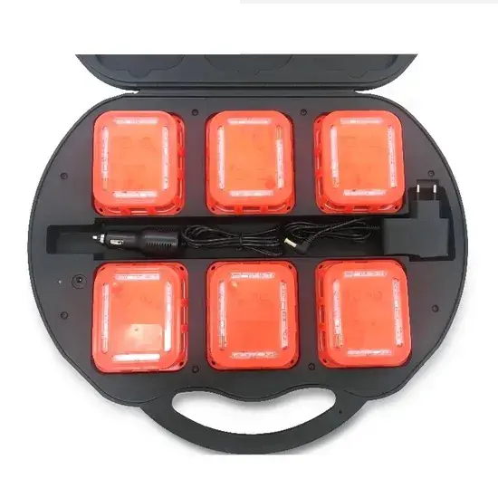 Đèn Cảnh Báo Giao Thông LED Sạc Đồng Bộ, Nam Châm Màu Xanh - 6 Lựa Chọn Hiệu Quả